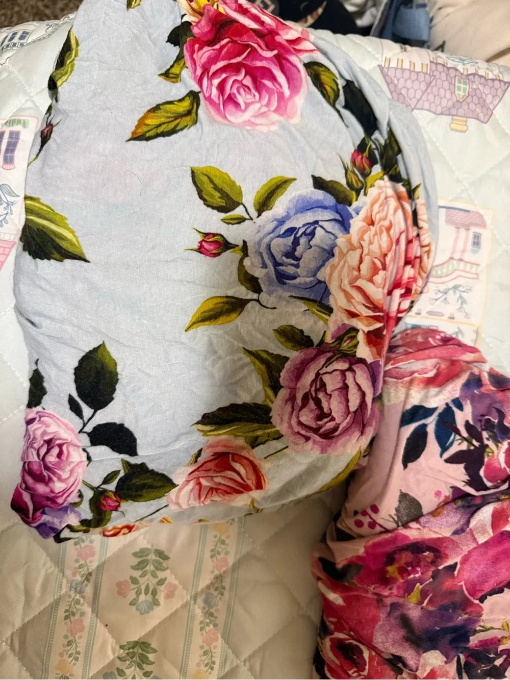Posh Peanut Floral Crib Sheets in Pink, Blue, Purple